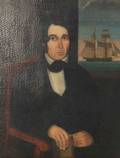 American School 19th Century Portrait of Captain Richard C Gibbs of Nantucket
