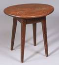 Small Oval Pine Tavern Table with Splayed Legs