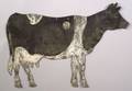 Painted Sheet Metal Cow Figure