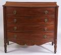 Federal Mahogany Carved and Mahogany Veneer Bowfront Chest of Drawers