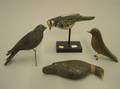 Four Painted Wooden Bird Figures