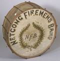 Netcong Firemens Band Paint Decorated Marching Bass Drum