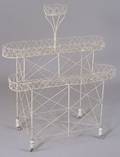 White Painted Wire ThreeTier Plant Stand