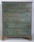 Blue Painted Tall Chest