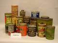 Collection of Approximately Fifty Lithographed Retail Coffee and Tea Tins
