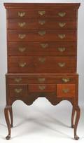 Queen Anne Maple High Chest of Drawers