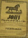 John the Plowman Jr Horse Breeding Service Broadside