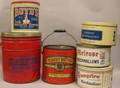 Collection of Eighteen Lithographed Retail Peanut Butter Potato Chip and Marshmallow Tins