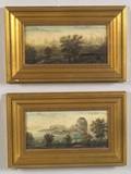 American School 19th Century Lot of Two Landscapes