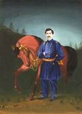 American School 19th Century Portrait of General George McClelland and His Horse