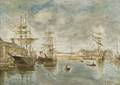Charles Camille Francois Pecrus French 18261907 Le Port du Havre
