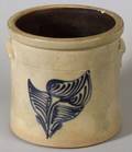Cobalt Decorated Salt Glazed Stoneware Crock
