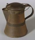 Tin and Stoneware Coffeepot