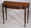 Federal Turned and Reededleg Mahogany Veneer Card Table