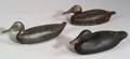 Three Carved and Painted Black Duck Decoys
