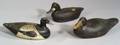 Three Painted Wooden Duck Decoys