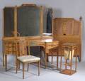 Seven Piece Set of A H Davenport Edwardian Painted Maple Bedroom Furniture