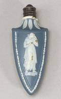 Solid Pale Blue Jasper Perfume Bottle