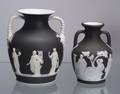 Two Wedgwood Black Jasper Dip Items