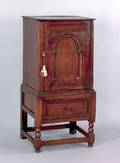 George I oak cabinet on stand early 18th c