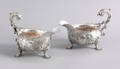 Pair of George II silver sauce boats 17461747