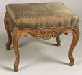 Regencestyle Carved Oak Tabouret