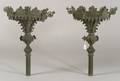 Pair of Renaissance Revival Metal Single Light Processional Candleholders