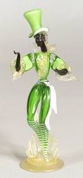 Venetian Glass Figure of a Circus Ringmaster