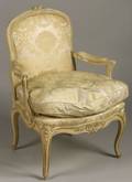 Pair of Painted Louis XV Style Fauteuils a la Reine