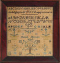 Pennsylvania silk on linen sampler early 19th c