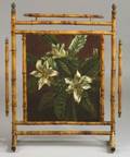 Victorian Brass Mounted Bamboo Firescreen