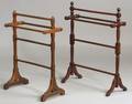 Two American Renaissance Revival Walnut Quilt Racks
