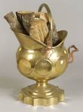 Brass and Copper Coal Bucket