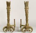 Pair of Tall Louis XVIstyle Bronze Andirons