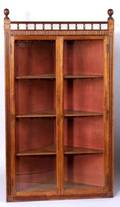 American Renaissance Revival Walnut Hanging Corner Cabinet