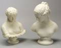 Two English Parian Busts of Classical Maidens