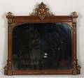 American Renaissance Revival Parcel Gilt Walnut Overmantel Mirror