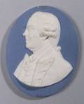 Wedgwood and Bentley Solid Blue Jasper Portrait Medallion of Admiral Keppel