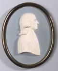 Turner Solid Pale Blue Jasper Oval Portrait Medallion of John Wesley