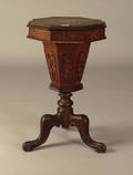 Victorian marquetry inlaid sewing stand