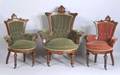 Suite of American Renaissance Revival Carved Walnut Parlor Furniture