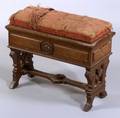 American Renaissance Revival Walnut Stool