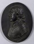 Wedgwood and Bentley Black Basalt Oval Portrait Medallion of Oliver Cromwell
