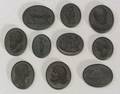 Ten Wedgwood Black Basalt Oval Intaglios