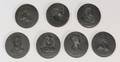 Nine Wedgwood and Bentley Black Basalt Oval Portrait Medallions