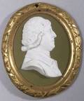 Wedgwood Green Jasper Dip Oval Portrait Medallion of Granville LevesonGower