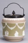 Wedgwood Three Color Jasper Dip Biscuit Jar