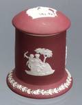 Wedgwood Crimson Jasper Dip Match Box and Cover