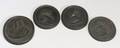 Four Wedgwood Black Basalt Self Framed Oval Portrait Medallions
