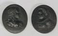 Pair of Wedgwood Black Basalt Portrait Medallions